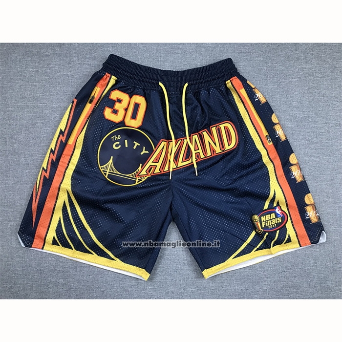 Pantaloncini Golden State Warriors Stephen Curry 2022 NBA Finals Blu